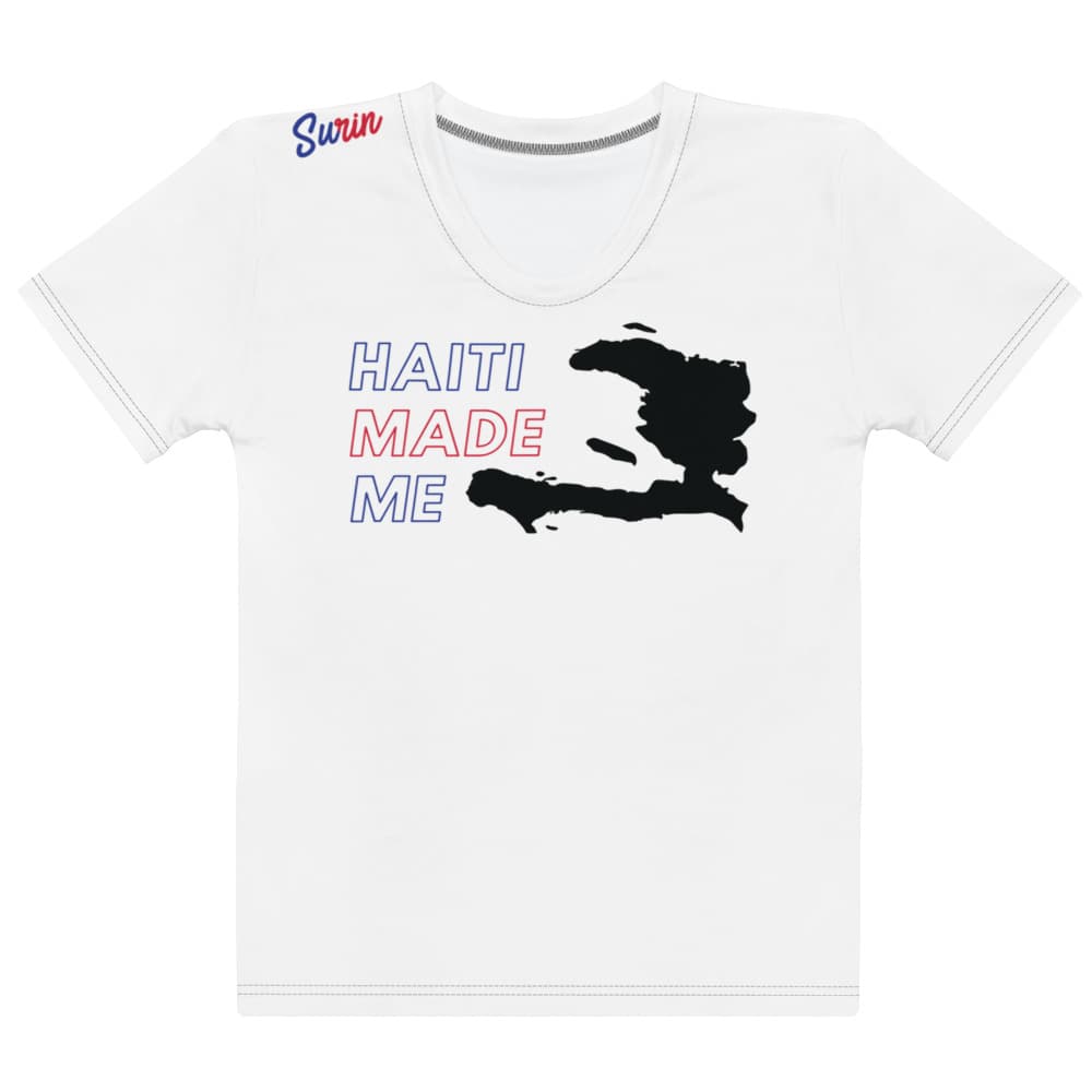 Haiti Made Me Women's T-shirt (Red White Blue)